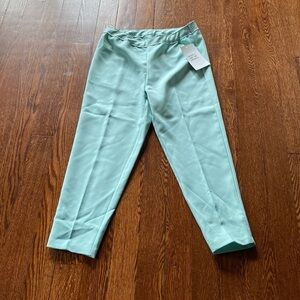 Bend Over Aqua Green Pants High Rise Stretch Straight Leg SIZE 12W NWT